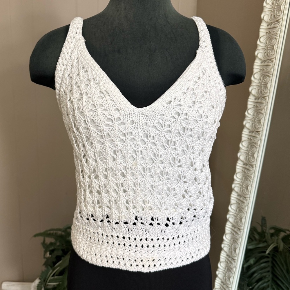 Vince • V-Neck Crochet Cami Tank